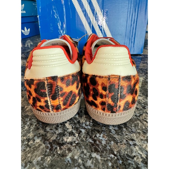 Adidas Samba OG W Leopard Print Pony Hair Sneakers JI2734 Brown Mens 7.5 W 8.5 - Picture 4 of 10